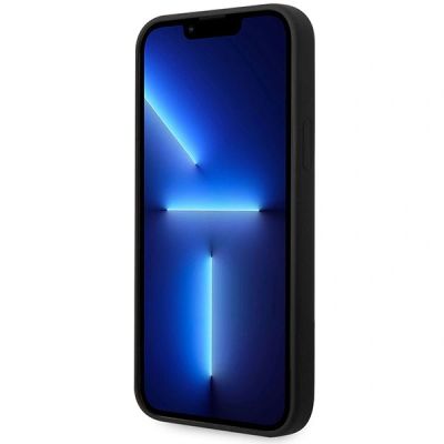 5. BMW Silicone Slanted Stripes Case for iPhone 14 Plus / 15 Plus - Black