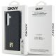 8. DKNY Leather Pattern Metal Logo MagSafe case for Samsung Galaxy S24 - black