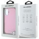 8. Karl Lagerfeld Saffiano Full Wrapped Elongated Metal Logo MagSafe iPhone 16 Case - Pink