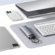 9. HUB 11in1 Baseus Metal Gleam Series USB-C to USB-C PD / 3x USB-A 3.0 / USB-A 2.0 / HDMI / VGA / AUX / RJ-45 / SD TF - gray