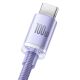 3. Baseus Crystal Shine Series cable USB cable for fast charging and data transfer USB Type A - USB Type C 100W 2m purple (CAJY000505)