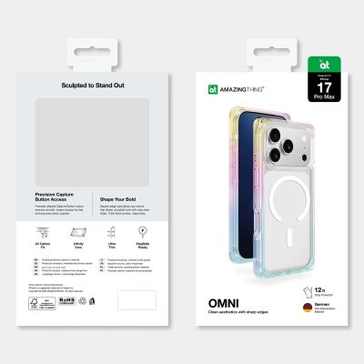 6. AmazingThing Omni case for iPhone 17 Pro Max compatible with MagSafe - transparent-rainbow