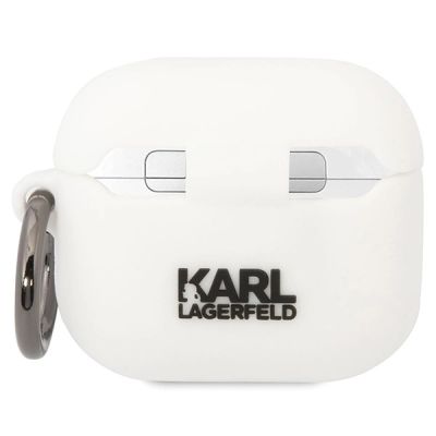 2. Karl Lagerfeld KLACA3SILKCW AirPods 3 cover white/white Silicone Karl & Choupette