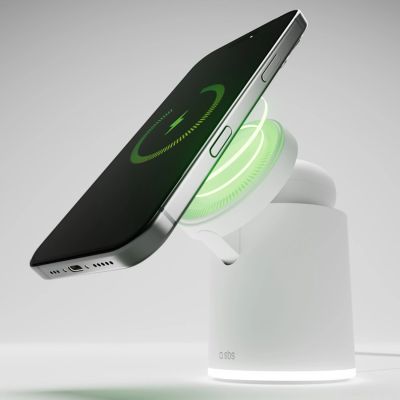 5. SBS 2-in-1 Wireless Magnetic Charging Station - White
