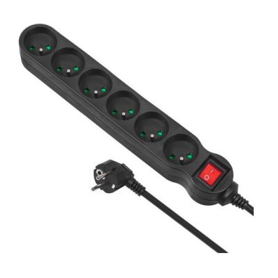 MACLEAN 6-OUTLET POWER STRIP WITH SWITCH 1.5M MCE225