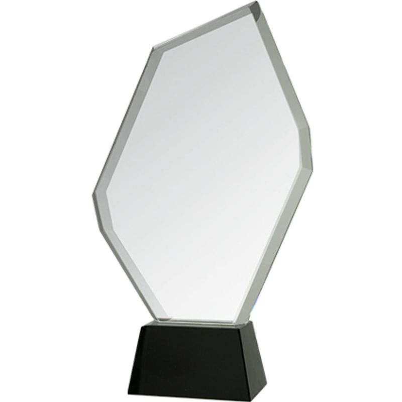 4. Glass trophy with a broken base
