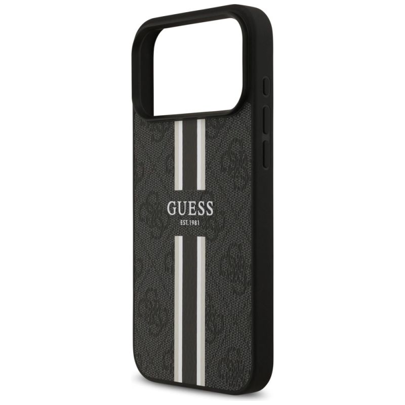 6. Guess 4G Printed Stripes MagSafe case for iPhone 17 Pro Max - black