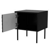 Bedside table 2 pcs CORTINA 45x40x51 black