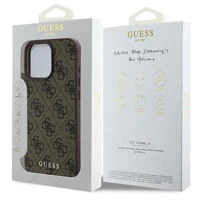 8. Guess 4G Classic iPhone 16 Pro Max Case - Brown