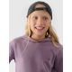 4. Girls' sweatshirt with hood, open, 4F Junior 4FJWMM00TSWSF1316-51S