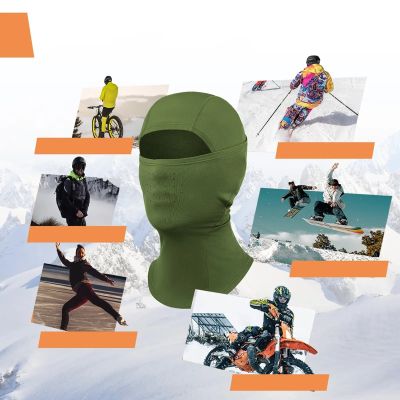 5. Qunature 13230023014 ski balaclava bike motorcycle balaklava size M - green