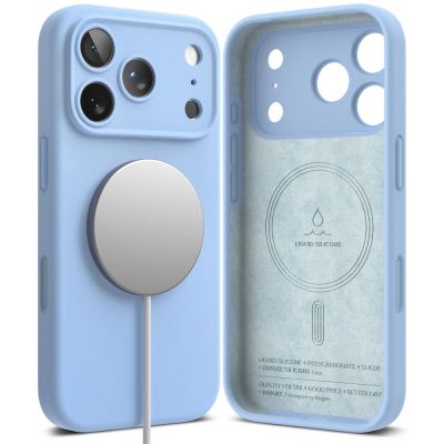 2. Ringke Silicone MagSafe case for iPhone 18 Pro - light blue