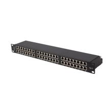 PATCH PANEL 48 PORT 1U 19" CAT.5E FTP SHIELDED BLACK LANBERG