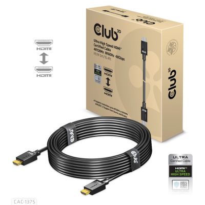 11. CLUB3D CAC-1375 HDMI Cable 5m HDMI Type A (Standard) Black