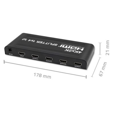 QOLTEC SPLITTER 4XHDMI 4KX2K | 3.4GB/S
