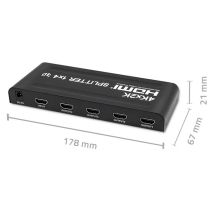 QOLTEC SPLITTER 4XHDMI 4KX2K | 3.4GB/S