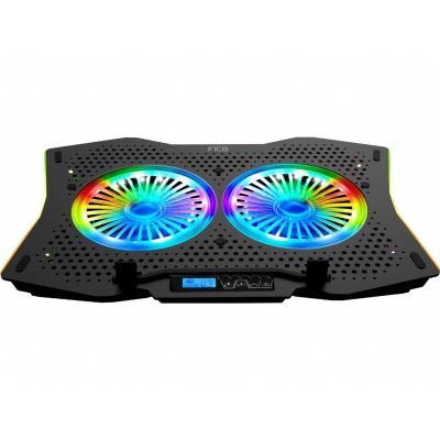 2. INCA Notebook Kühler 2x 115x15mm Lighter/RGB/1200RPM/2xUSB sw retail
