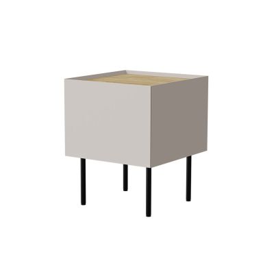 Bedside table 2 pcs FELLINI 40x41x60 cashmere + oiled oak top