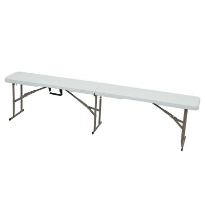 17. FOLDING CATERING BENCH 183X28X43CM WHITE