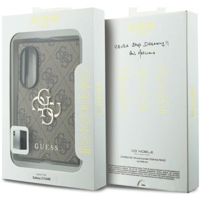 7. Guess Big 4G Logo Case for Samsung Galaxy Z Fold 8 - Brown