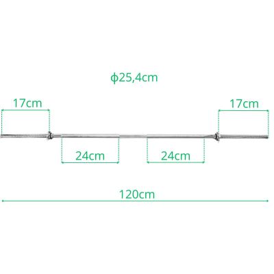 4. STRAIGHT BAR 120 CM ENERO FIT Ø25.4