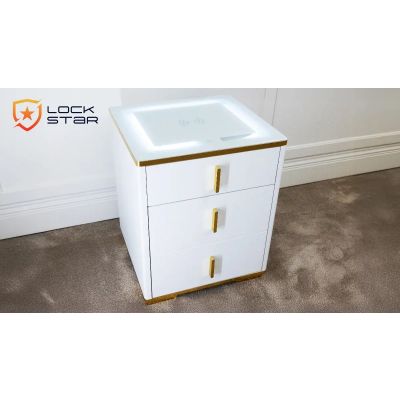11. Extralink LOCKSTAR ELECTRONIC SAFE, BEDSIDE TABLE WITH WIRELESS CHARGING