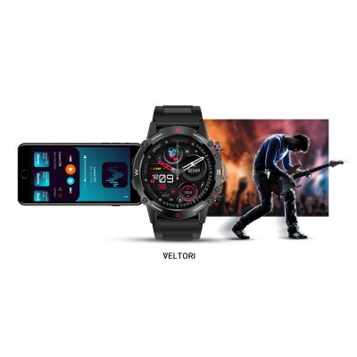 17. VELTORI VT110-1 Smartwatch Black Silicone Strap