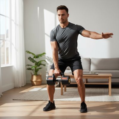 4. HL05 3in1 ADJUSTABLE DUMBBELL WITH SUPPORT FOR PUSH-UPS AND KETTLEBELL HMS