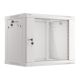 13. Lanberg WF01-6409-10S single-section cabinet (9U; 500mm / 600mm / 450mm; wall-mounted; Glass; 19''; gray)