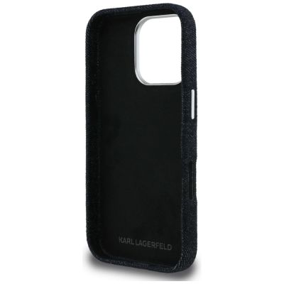 7. Karl Lagerfeld FW Jeans Signature Logo iPhone 16 Pro Case - Black
