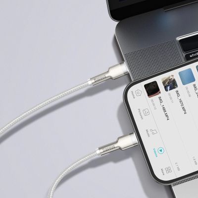 7. Baseus Cafule Series Metal Data USB-C / Lightning 20W PD cable 2 m - white