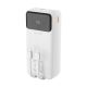 Dudao K15Max 30000mAh PD 22.5W Powerbank with USB-C and Lightning Cables - White