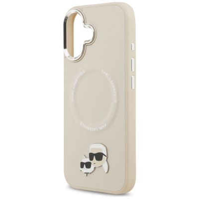 6. Karl Lagerfeld Karl & Choupette Pins MagSafe Case for iPhone 17 - Beige