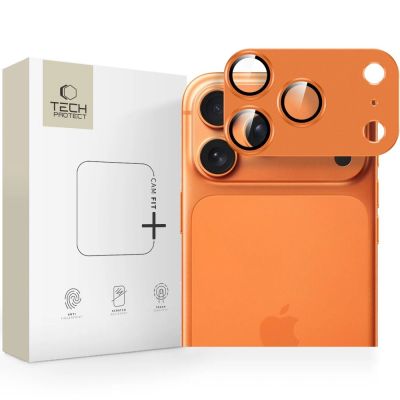 Tech-Protect Camfull Fit+ Camera Lens Glass for iPhone 17 Pro - Orange