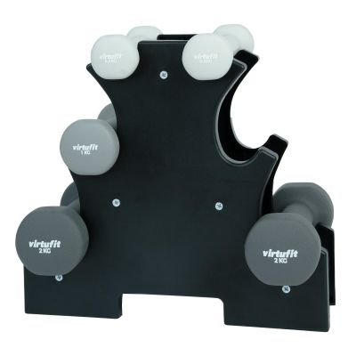 15. VIRTUFIT NEOPRENE DUMBBELL SET - BAR BELL SET - WITH HANDLE