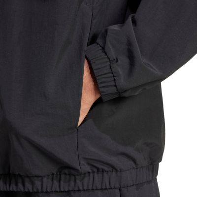 6. Men's adidas Essential Small Logo Windbreaker Jacket Black JM1772