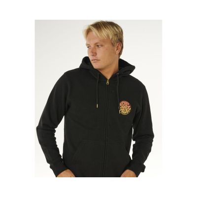 6. RIP CURL Wettie Passage Icon Zip Thru Men's Sweatshirt Black