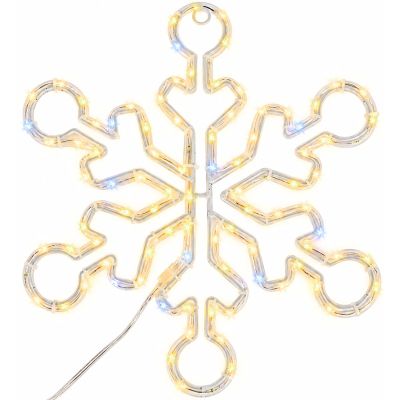 2. DECORATIVE HANGING SNOWFLAKE 32.5 CM 100LED TRIMER WARM WHITE