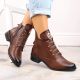 3. Insulated flat-heeled ankle boots Jezzi W JEZ412C brown