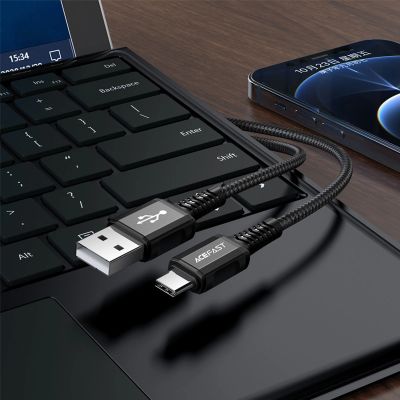6. Acefast USB cable - USB Type C 1.2m, 3A black (C1-04 black)