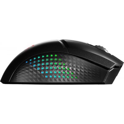 7. MSI CLUTCH GM51 LIGHTWEIGHT WIRELESS Gaming Mouse Right Side RF Wireless + Bluetooth + USB Type-C Optical 26000 DPI