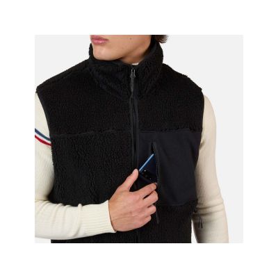5. ROSSIGNOL Men's All Track Sherpa Vest Black