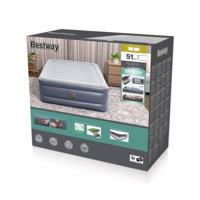 Bestway 6713I / 23 Air Mattress Double Mattress Gray Unisex