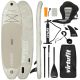 21. VIRTUFIT SUP BOARD CRUISER 305 - SAND BEIGE - WITH KAYAK SEAT, ACCESSORIES AND STRETCHER BAG