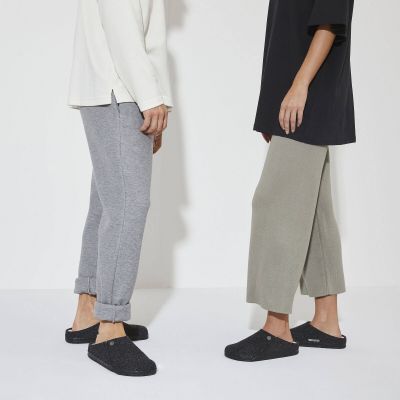 3. Birkenstock Zermatt Anthracite wool felt insulated slippers for women/men, regular size wide (1015090)