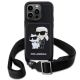 2. Karl Lagerfeld Crossbody Saffiano Karl & Choupette Case for iPhone 14 Pro - Black
