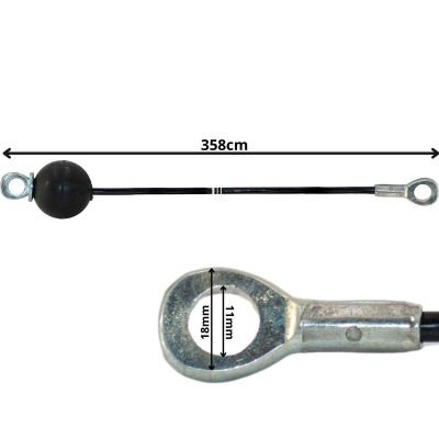 8. ATLAS ROPE 358CM EYELET STEEL EYELET RUBBER BUMPER