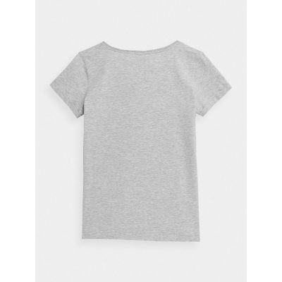 4. Women's regular plain T-shirt 4F 4FMM00TTSHF732-27M