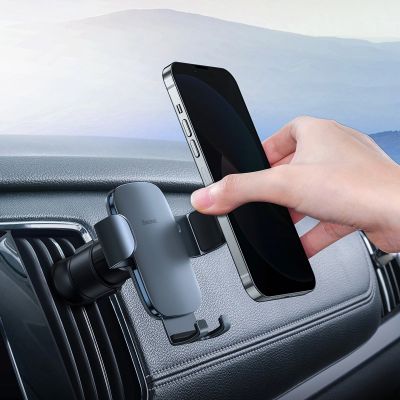 10. Baseus Metal Age II gravitational car phone holder for ventilation grille dark gray (SUJS000013)