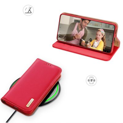7. Dux Ducis Hivo case Samsung Galaxy S23+ flip cover wallet stand RFID blocking red